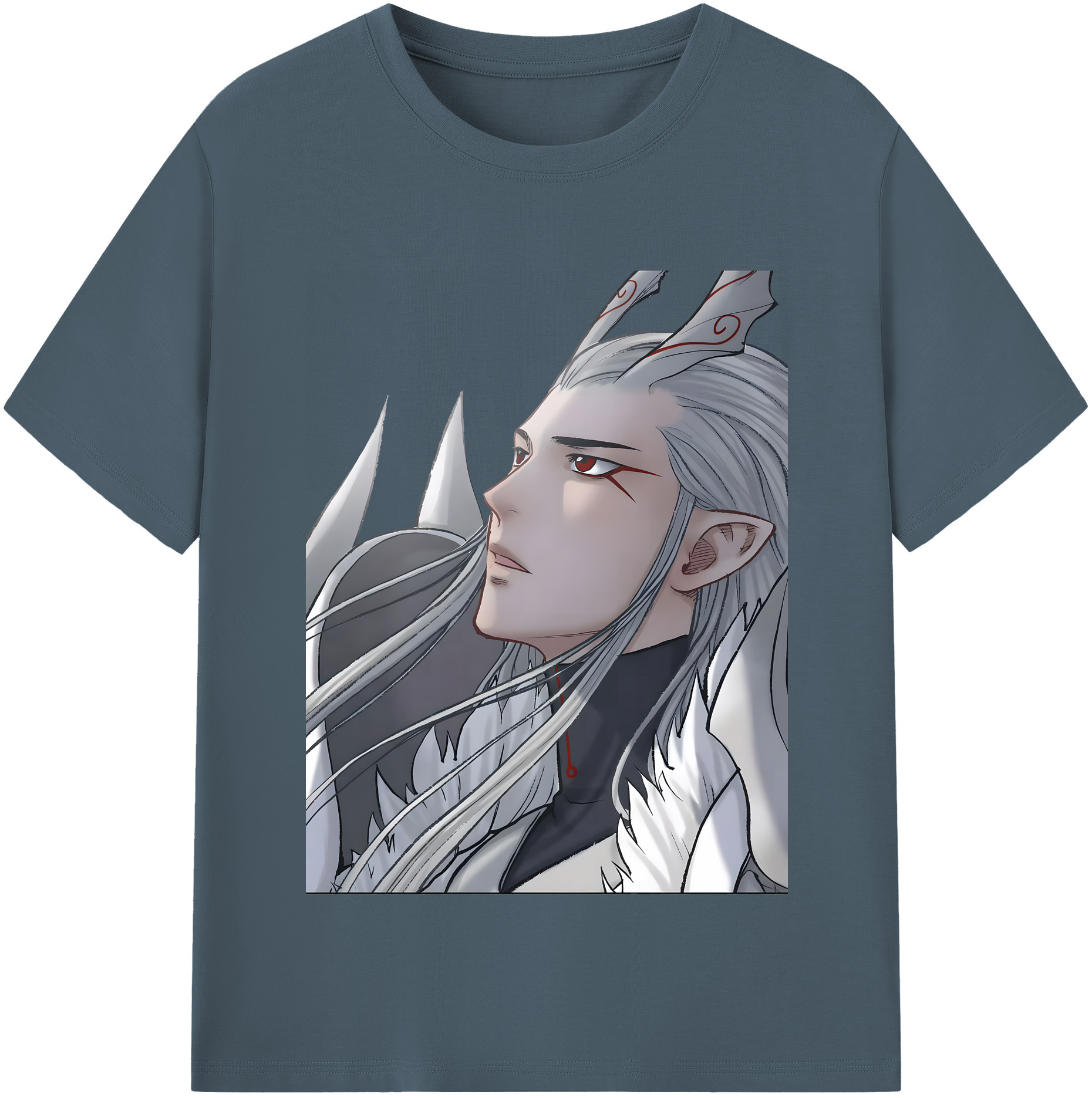 （画像用） Ne Zha 2 ナタ 魔童の大暴れ 綿100％半袖Tシャツ（フロントプリント）
